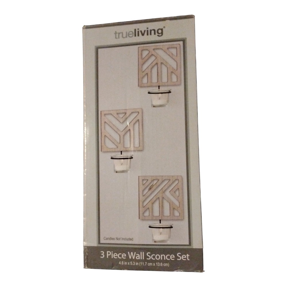 Trueliving Cream Wall Sconce Set